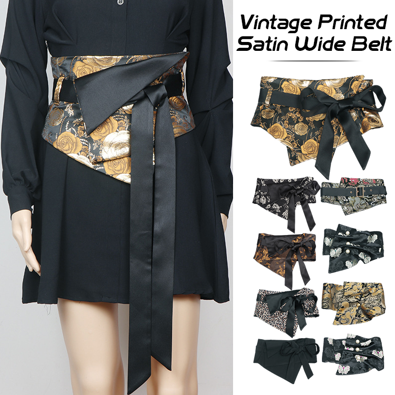 Women'S Kimono Accessories - Chinese Vintage Satin Wide Belt Lady
