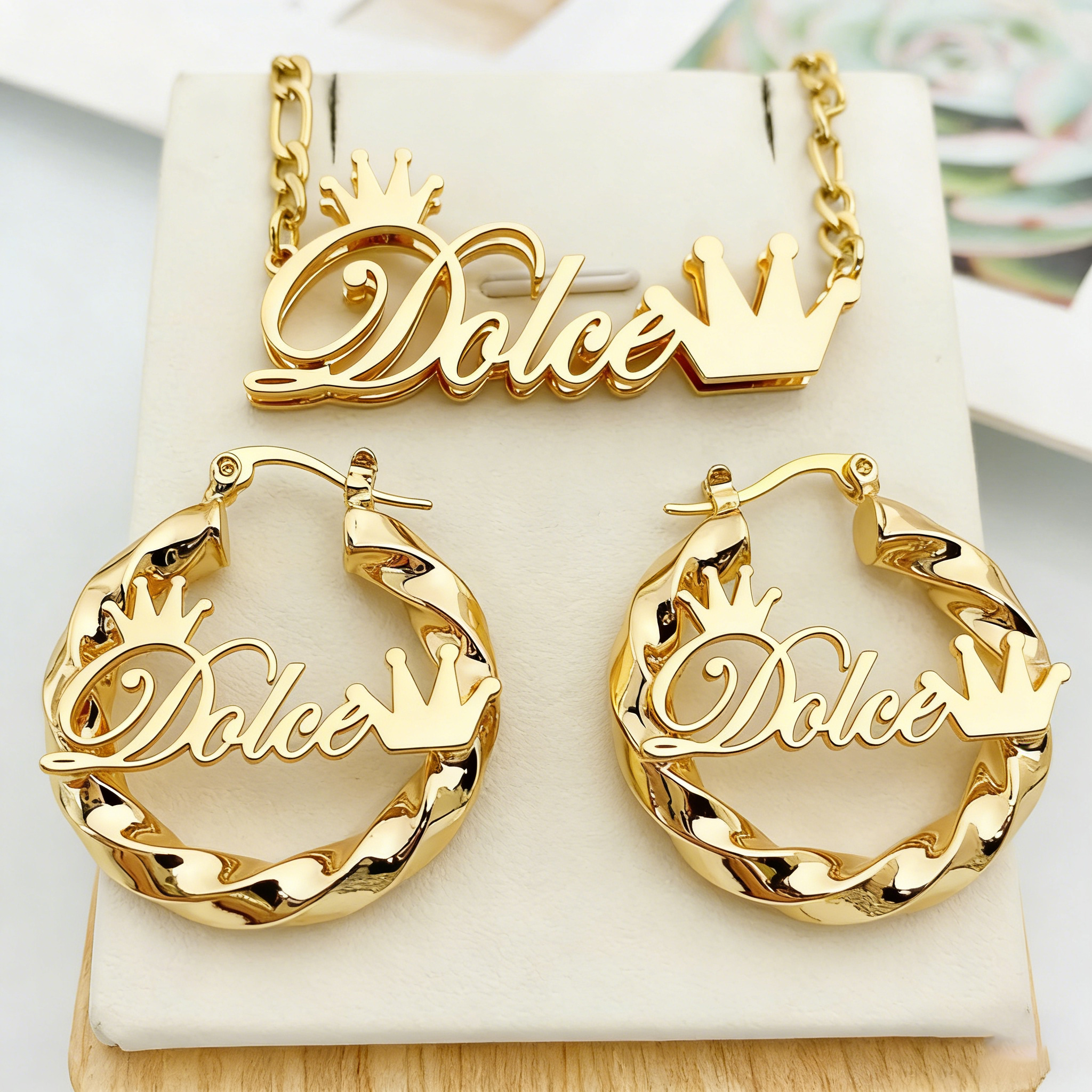 Women Accessories Gift Set - DUOYING Custom Name Jewelry Set Cuba