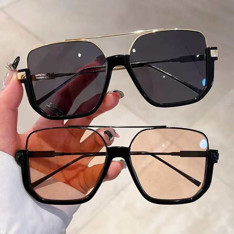 Sunglasses Oversized Square - 2 Pairs Per Set Square Sunglasses