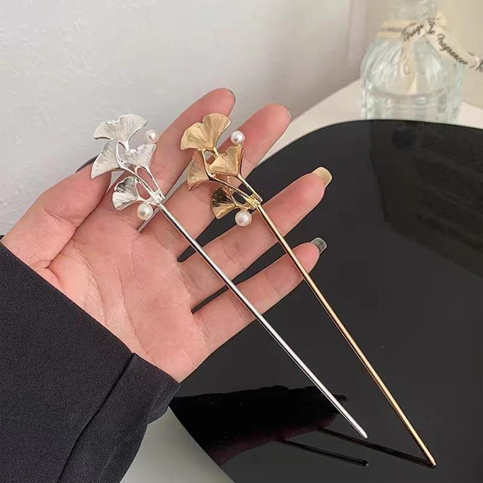 Hair Fork Stick - Ginkgo Leaf Hair Stick For Women