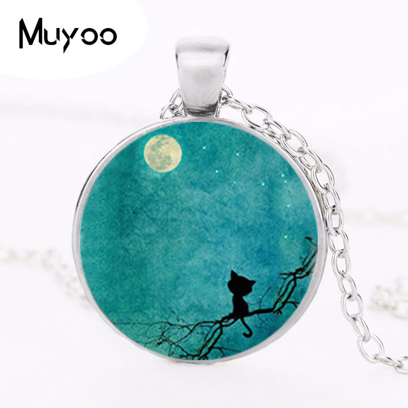 Black Cat Logo Pendant Necklac – Women Jewelry Accessories For Black Dress recenzja i cena