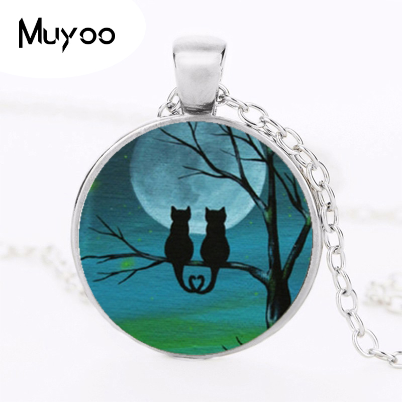 Black Cat Logo Pendant Necklac – Women Jewelry Accessories For Black Dress recenzja i cena