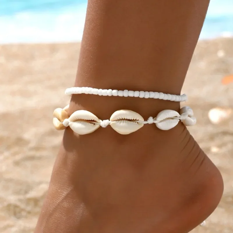 2pcs/set Bohemia Natural Shell – Beaded Anklet Chain recenzja i cena