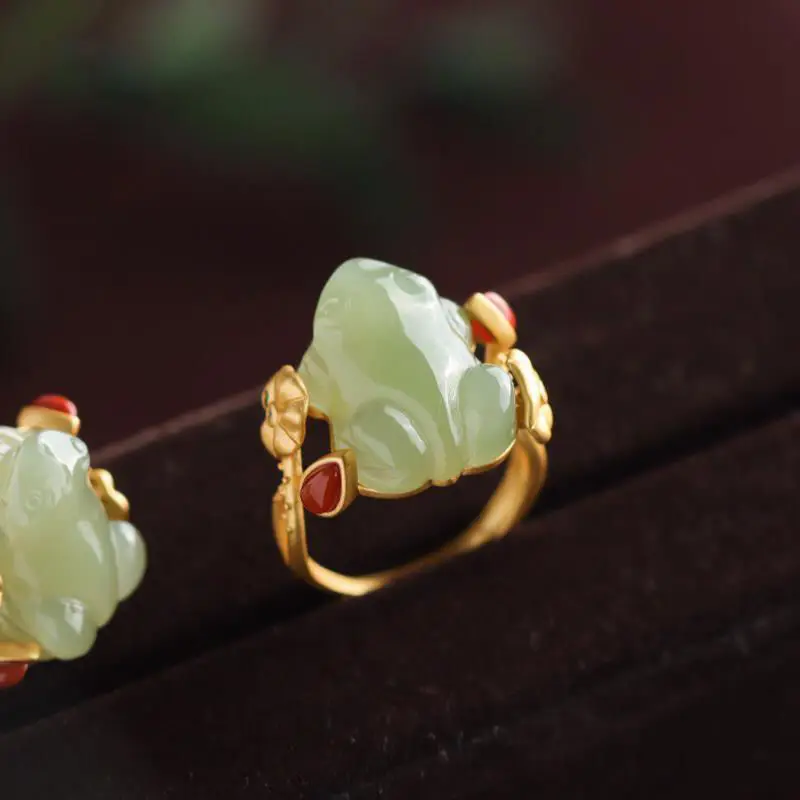 Green Jade Frog Rings Charms N – Women'S Accessories Rings recenzja i cena