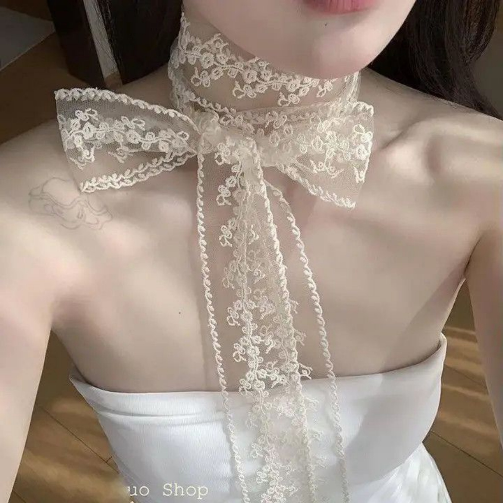 Korean Ins White Lace Ribbon S – Women'S Accessories For Neck recenzja i cena