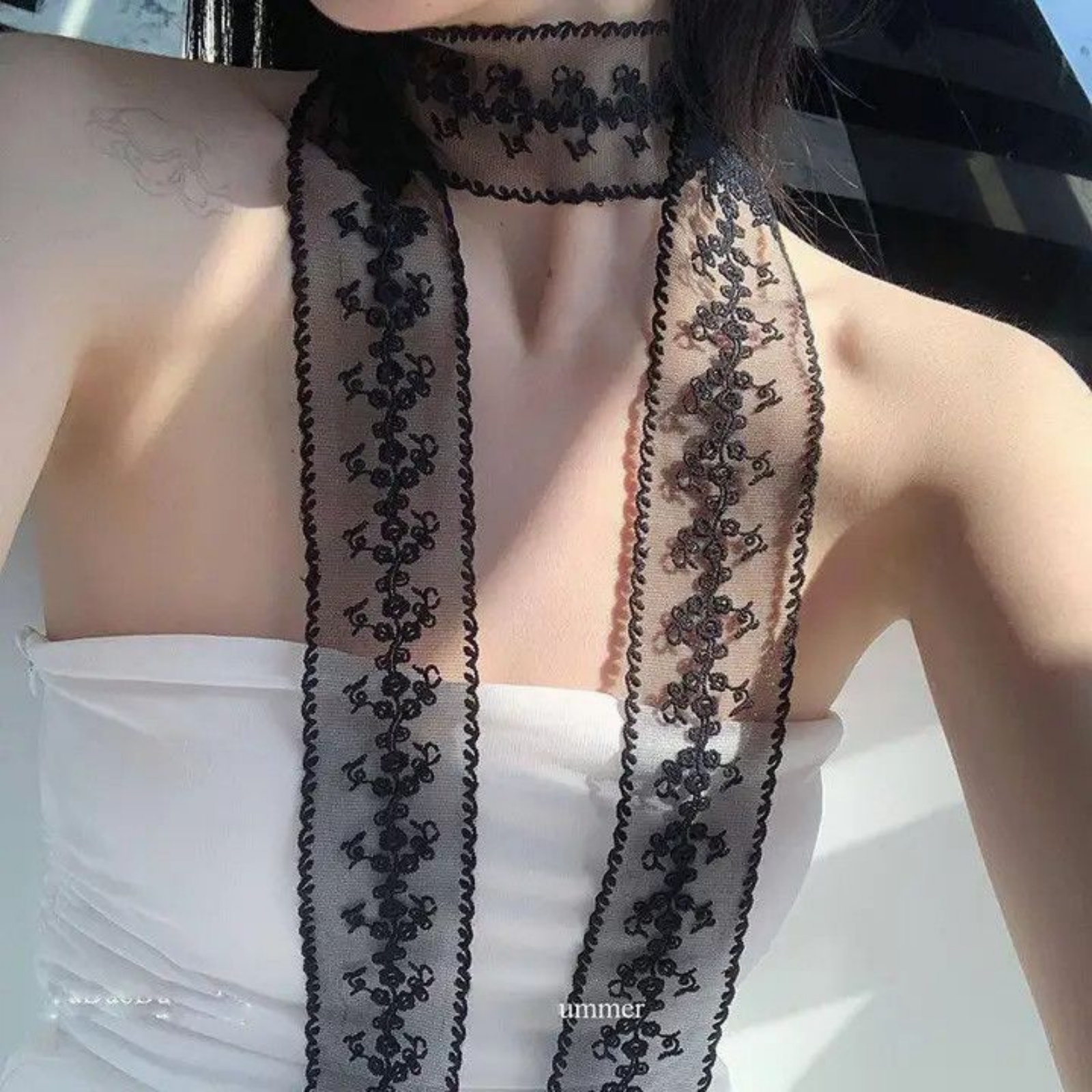 Korean Ins White Lace Ribbon S – Women'S Accessories For Neck recenzja i cena