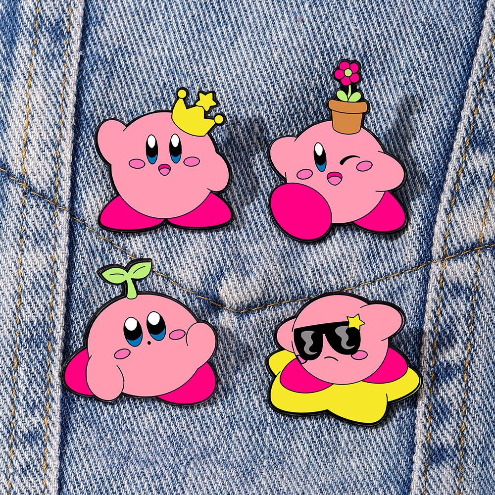 4pcs Kirby Enamel Lapel Pins S – Women Accessories Trending recenzja i cena