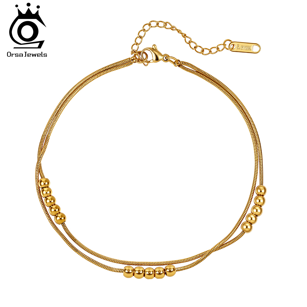 ORSA JEWELS Vintage Layered An – Beaded Anklet Chain recenzja i cena