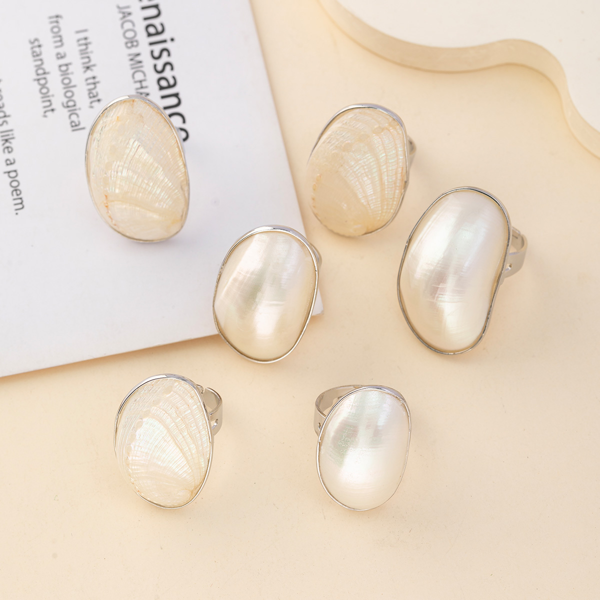 Vintage Chunky Shell Rings for – Women Accessories Outlet recenzja i cena