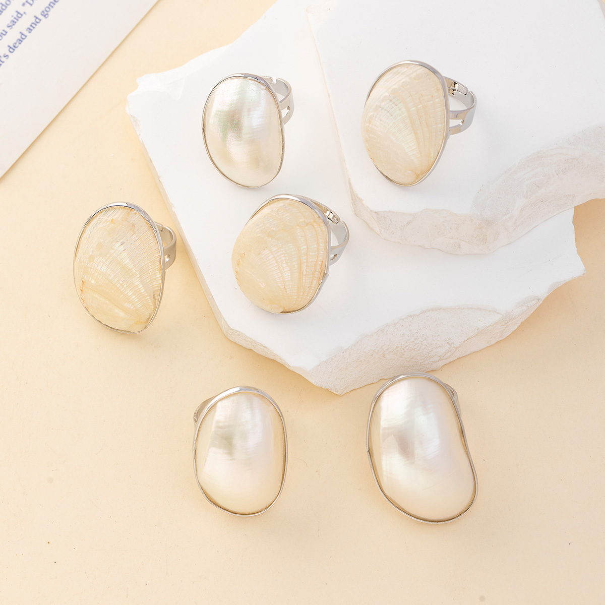 Vintage Chunky Shell Rings for – Women Accessories Outlet recenzja i cena