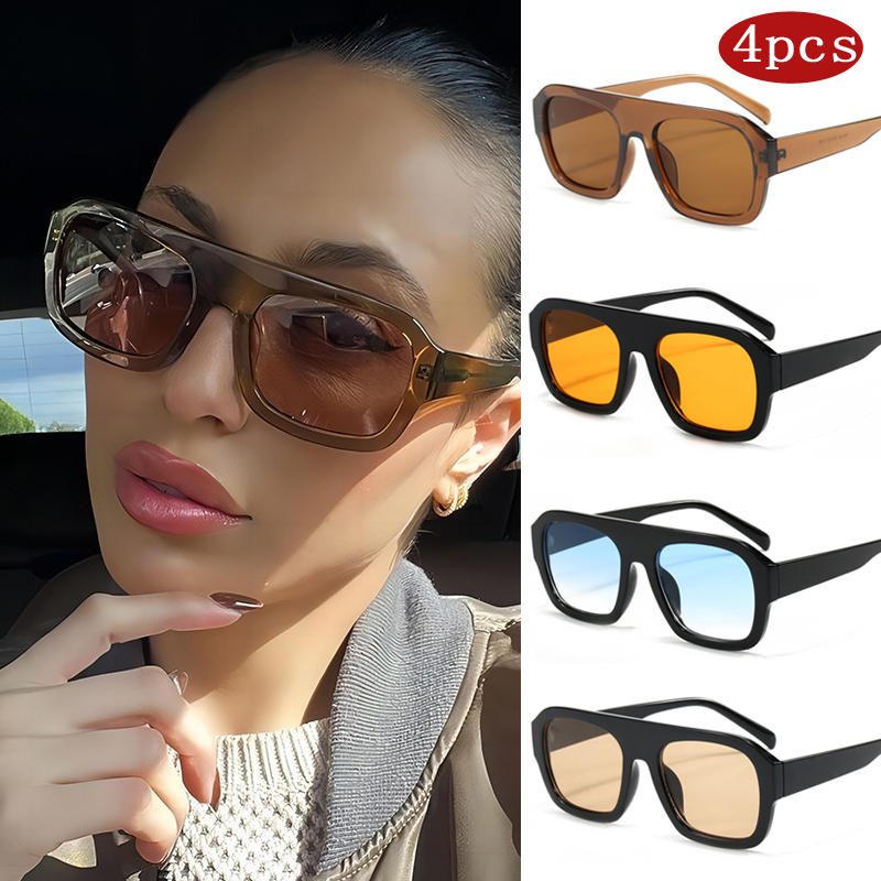 Car Sunglasses 1/4pcs Trendy O – Sunglasses Oversized Square recenzja i cena