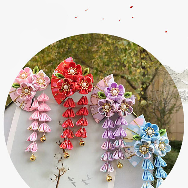 Japanese Style Hairpin Fabric  – Women'S Kimono Accessories recenzja i cena