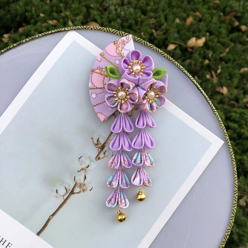 Japanese Style Hairpin Fabric  – Women'S Kimono Accessories recenzja i cena