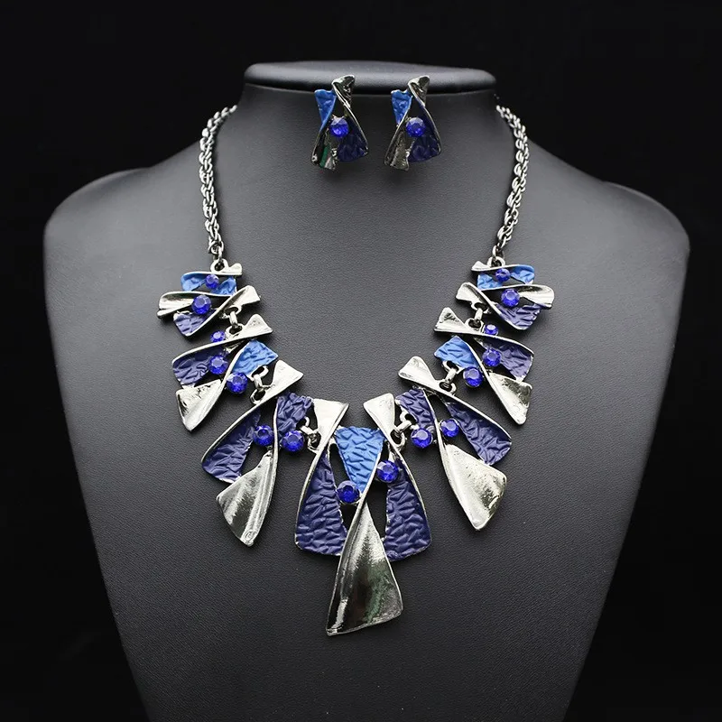 Green Purple Black Leaf Neckla – Women Accessories Gift Set recenzja i cena