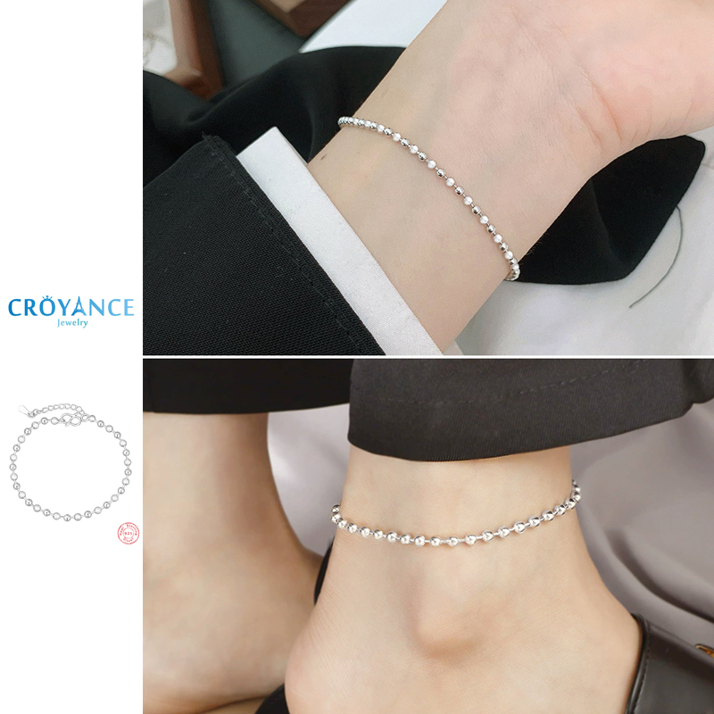 Classic Simple 925 Sterling Si – Beaded Anklet Chain recenzja i cena