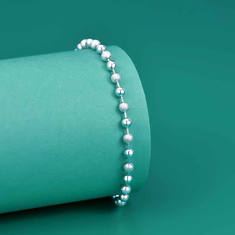 Classic Simple 925 Sterling Si – Beaded Anklet Chain recenzja i cena