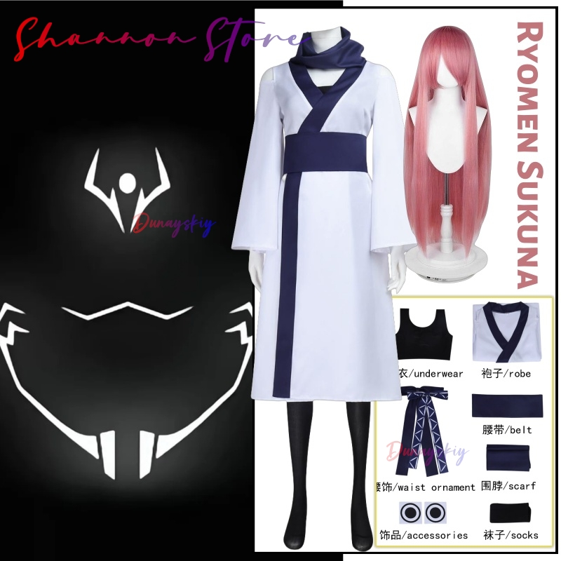 Ryomen Sukuna Cosplay 크리스마스 의상 – Women'S Kimono Accessories recenzja i cena