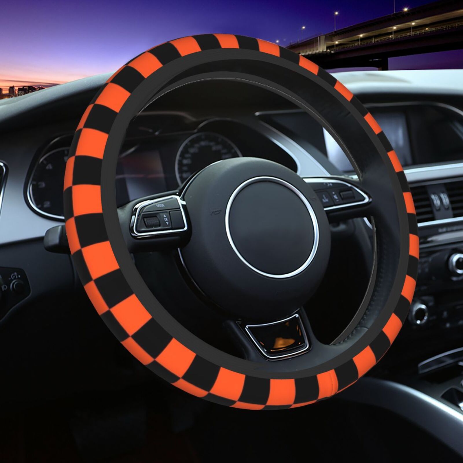 Black and Orange Grid Print St – Women'S Accessories Vans recenzja i cena