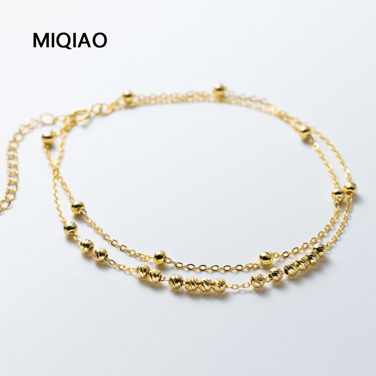 MIQIAO 925 Sterling Silver Ank – Beaded Anklet Chain recenzja i cena