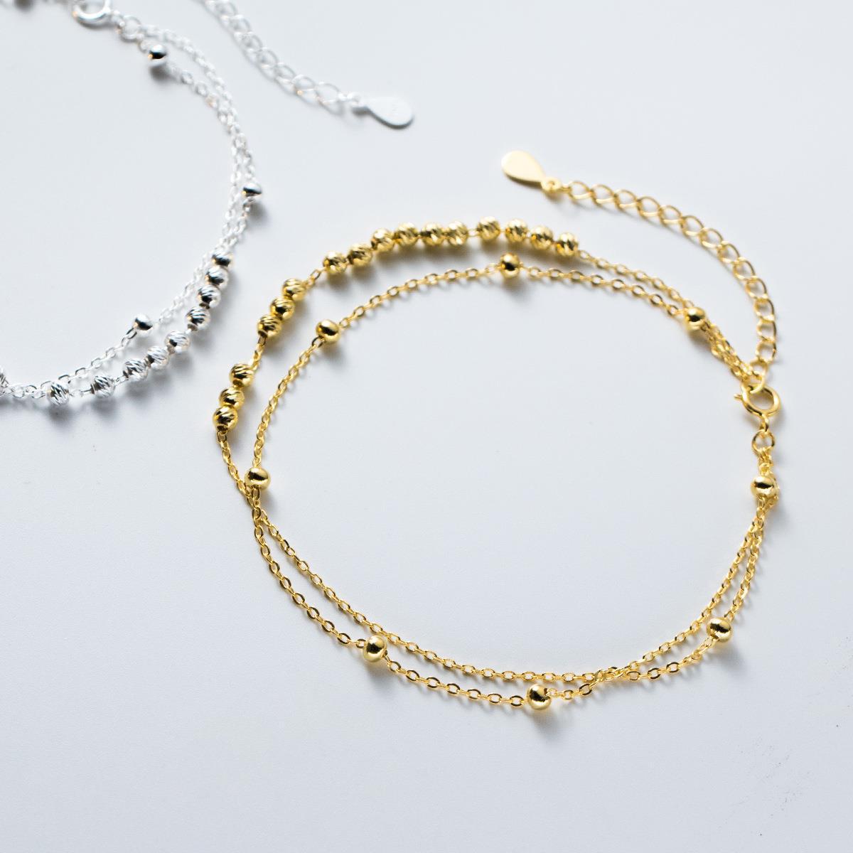 MIQIAO 925 Sterling Silver Ank – Beaded Anklet Chain recenzja i cena