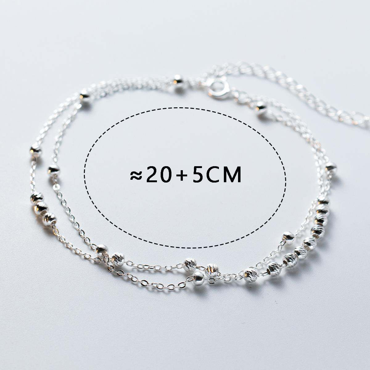 MIQIAO 925 Sterling Silver Ank – Beaded Anklet Chain recenzja i cena