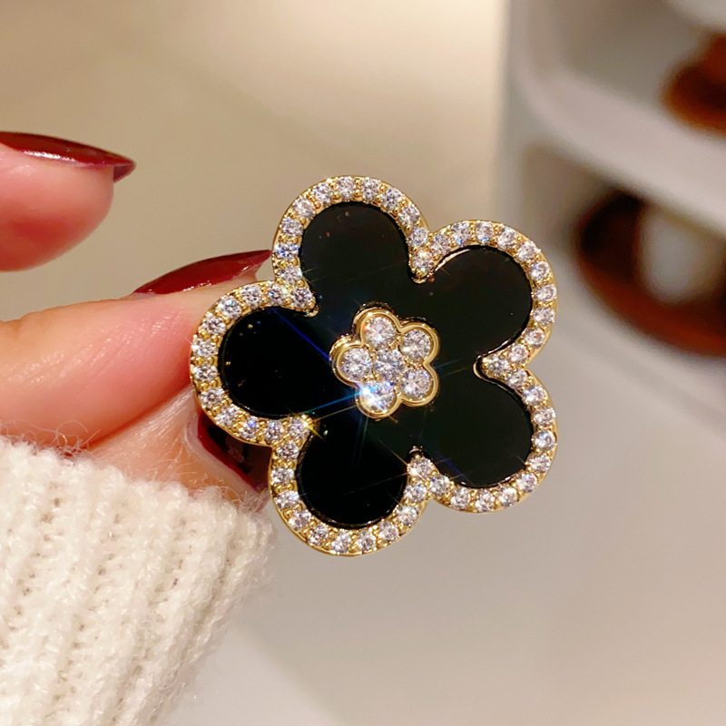 Black Flower Brooches For Wome – Women Jewelry Accessories For Black Dress recenzja i cena