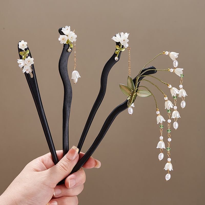 Wooden Flower Hairpin Vintage  – Hair Fork Stick recenzja i cena