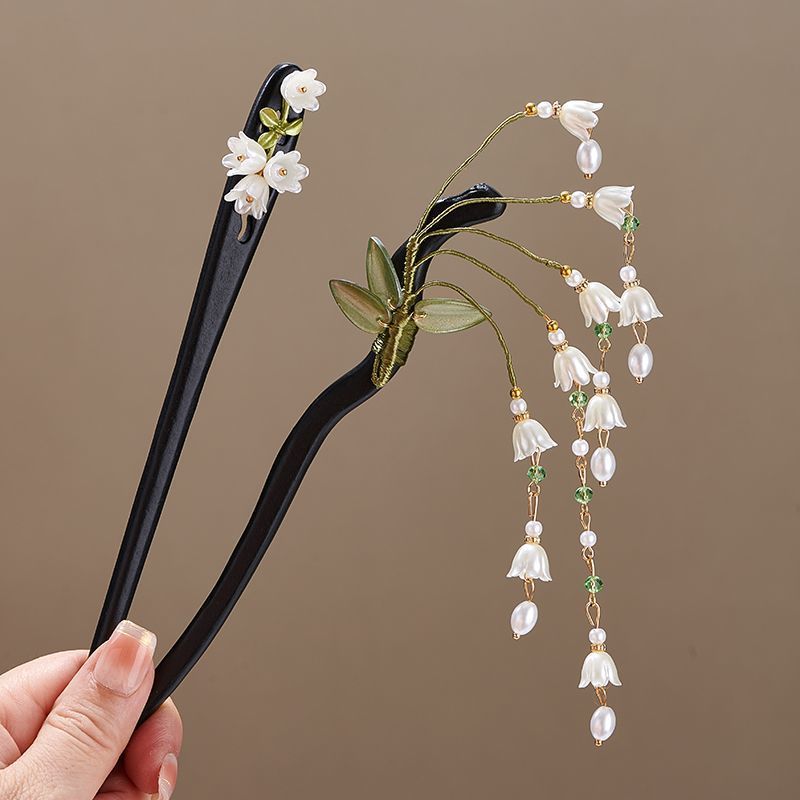 Wooden Flower Hairpin Vintage  – Hair Fork Stick recenzja i cena