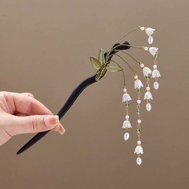 Wooden Flower Hairpin Vintage  – Hair Fork Stick recenzja i cena