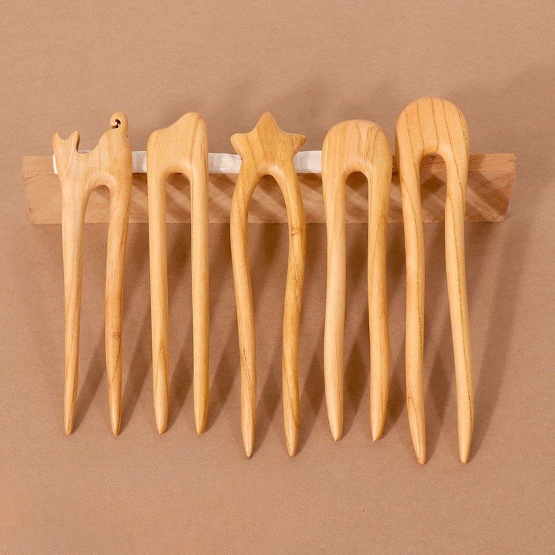 Peach Wood U-shaped Hairpin An – Hair Fork Stick recenzja i cena