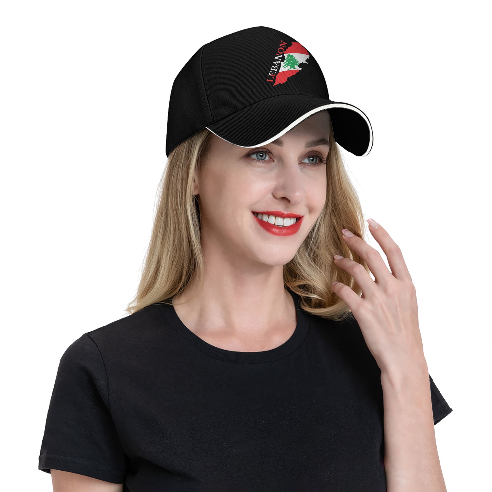 Lebanon Flag Heart Baseball Ca – Women Accessories Lebanon recenzja i cena