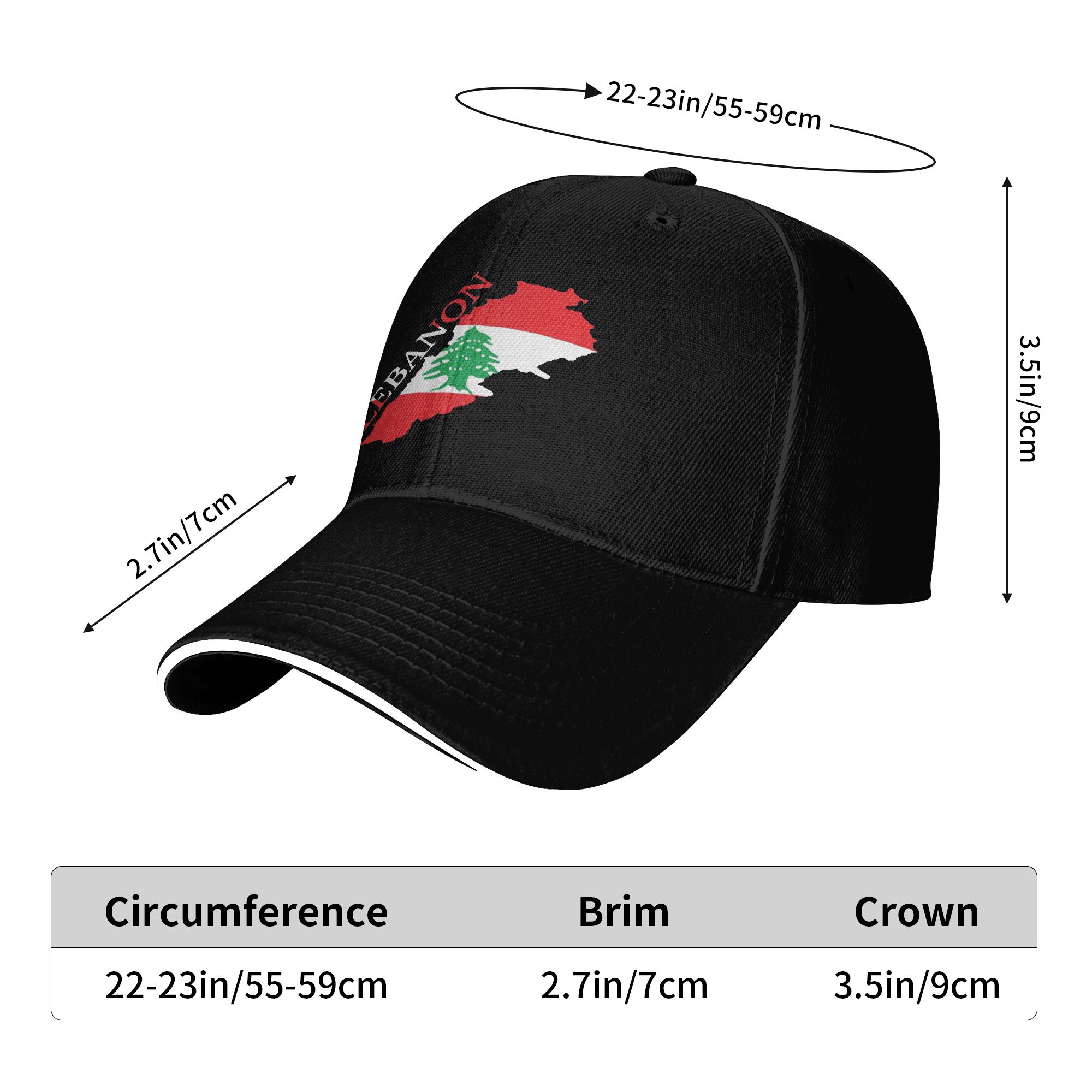 Lebanon Flag Heart Baseball Ca – Women Accessories Lebanon recenzja i cena