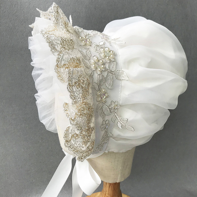 Victorian Bonnet Ruffles Villa – Women'S Victorian Accessories recenzja i cena