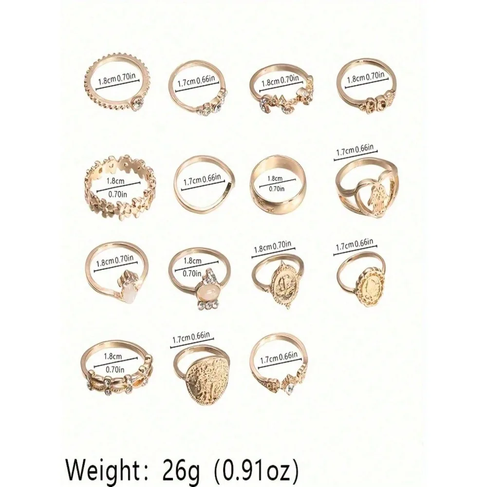 30Pcs Dainty Pattern Hair Ring – Women'S Accessories Rings recenzja i cena