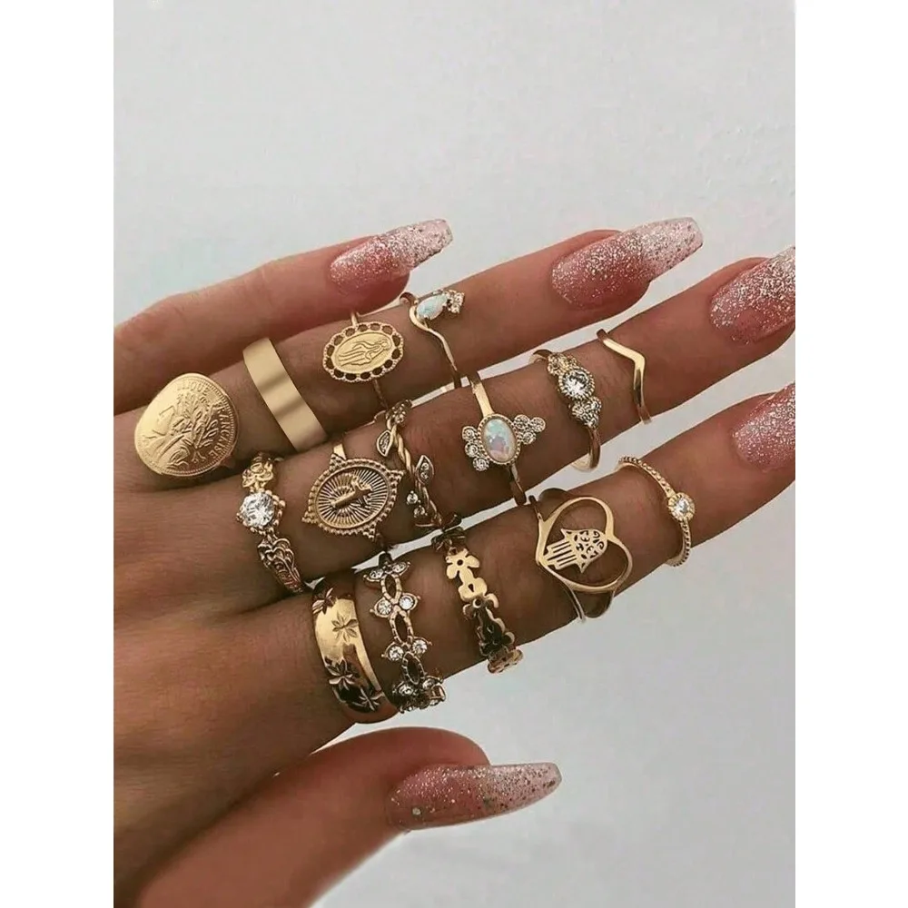 30Pcs Dainty Pattern Hair Ring – Women'S Accessories Rings recenzja i cena