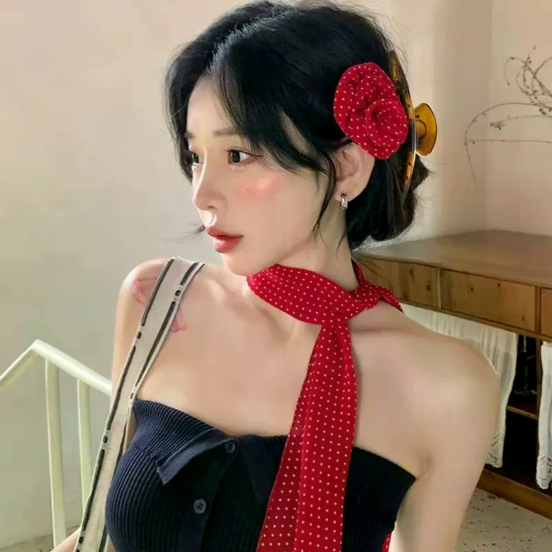 Floral Chiffon Scarf With Rose – Women'S Accessories For Neck recenzja i cena
