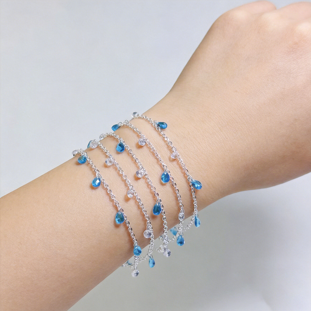 0.51/2 M Summer Blue Clear Cry – Beaded Anklet Chain recenzja i cena