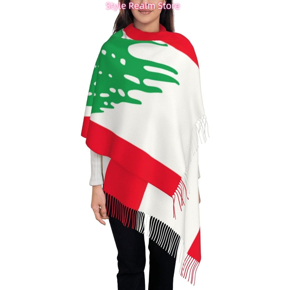 Flag Of Lebanon Print Polyeste – Women Accessories Lebanon recenzja i cena