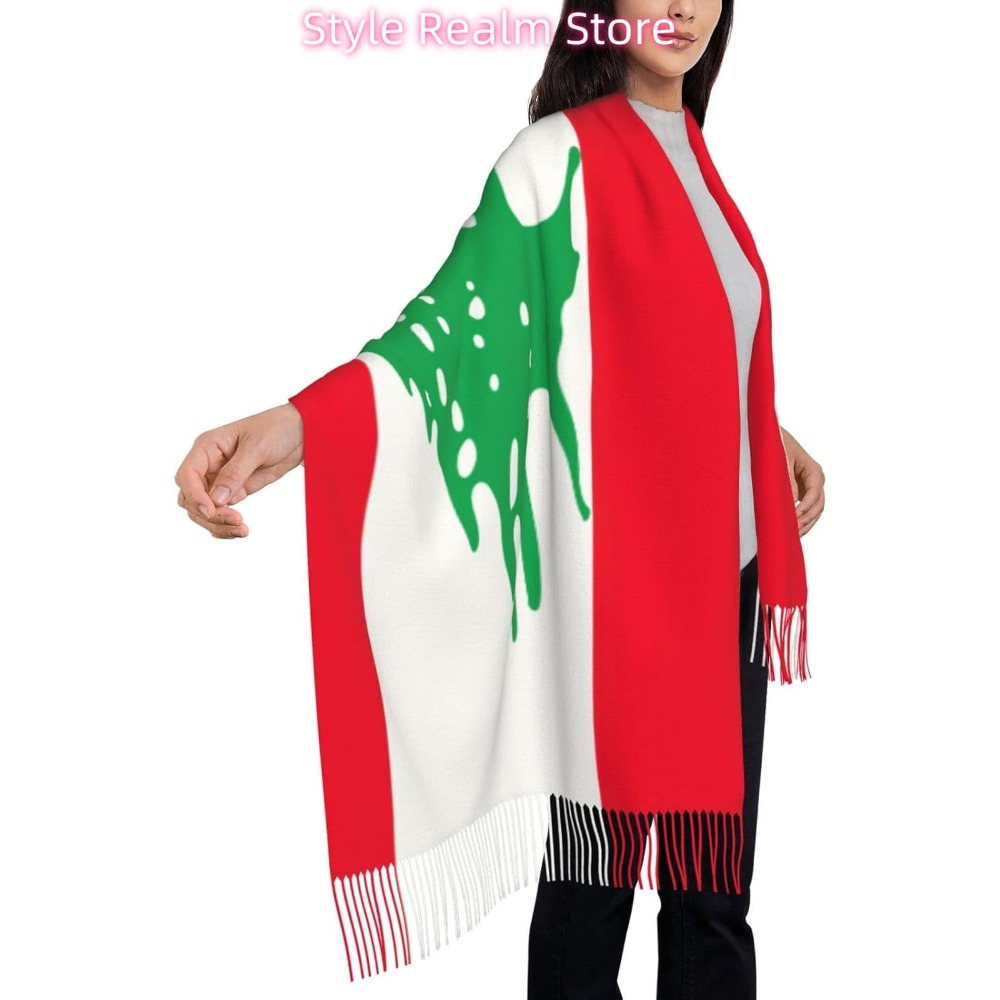 Flag Of Lebanon Print Polyeste – Women Accessories Lebanon recenzja i cena