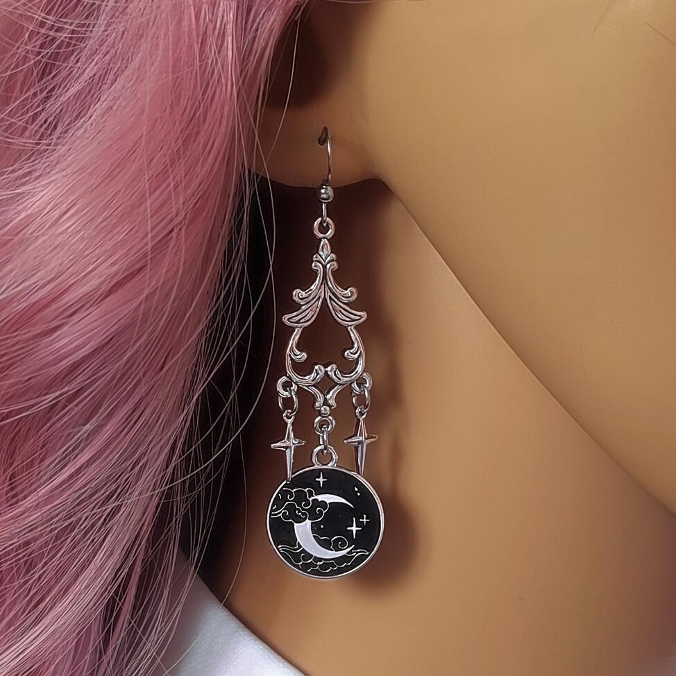 Moon Magic Earring,Gothic Jewe – Women'S Victorian Accessories recenzja i cena