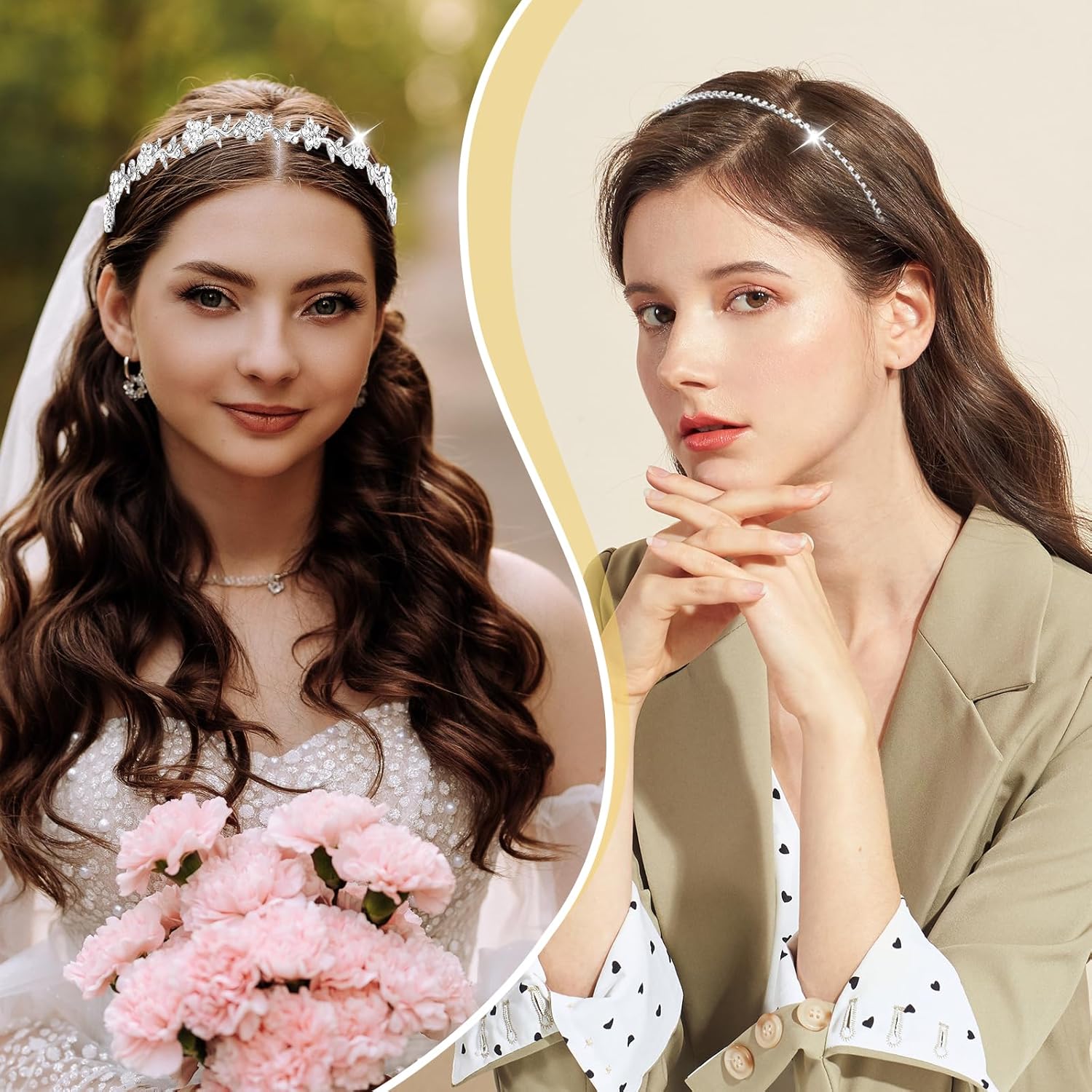 4 Pcs Rhinestone Headband Set  – Women Accessories Set recenzja i cena