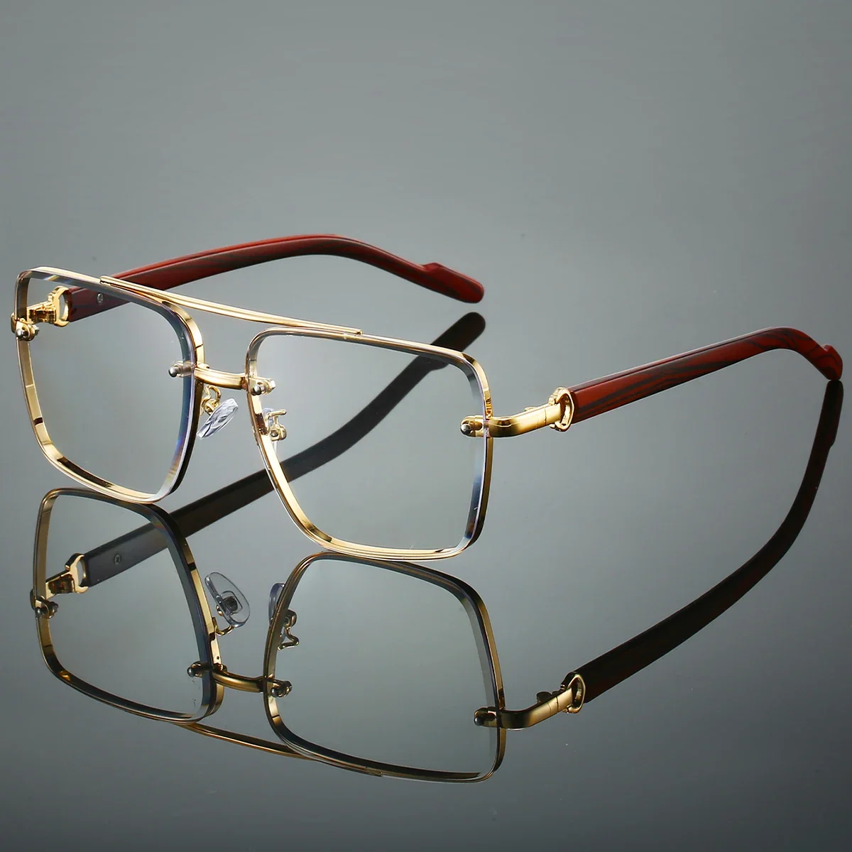 Fashion Retro Square Metal Sun – Sunglasses Oversized Square recenzja i cena
