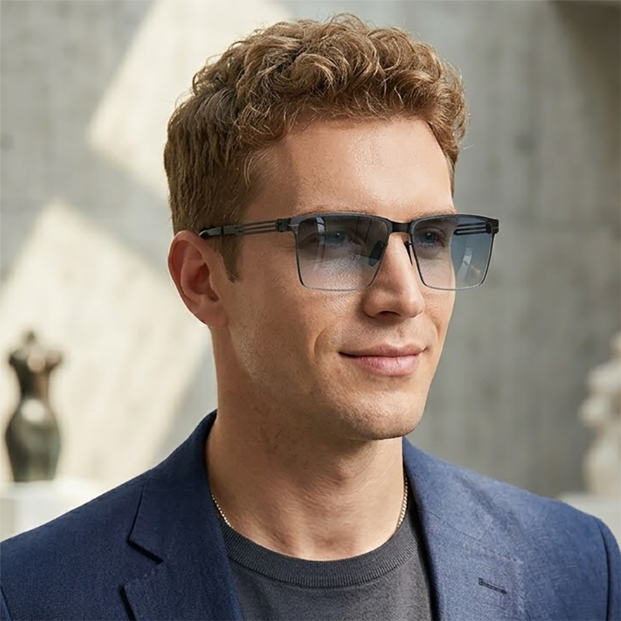 Men Photochromic Polarized Sun – Sunglasses Oversized Square recenzja i cena