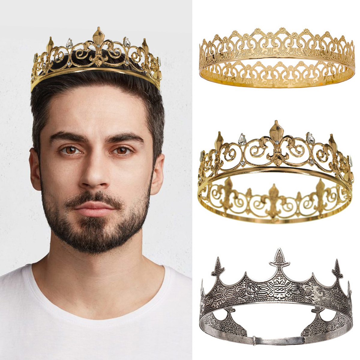 Royal King Queen Crown for Men – Queen Accessories recenzja i cena