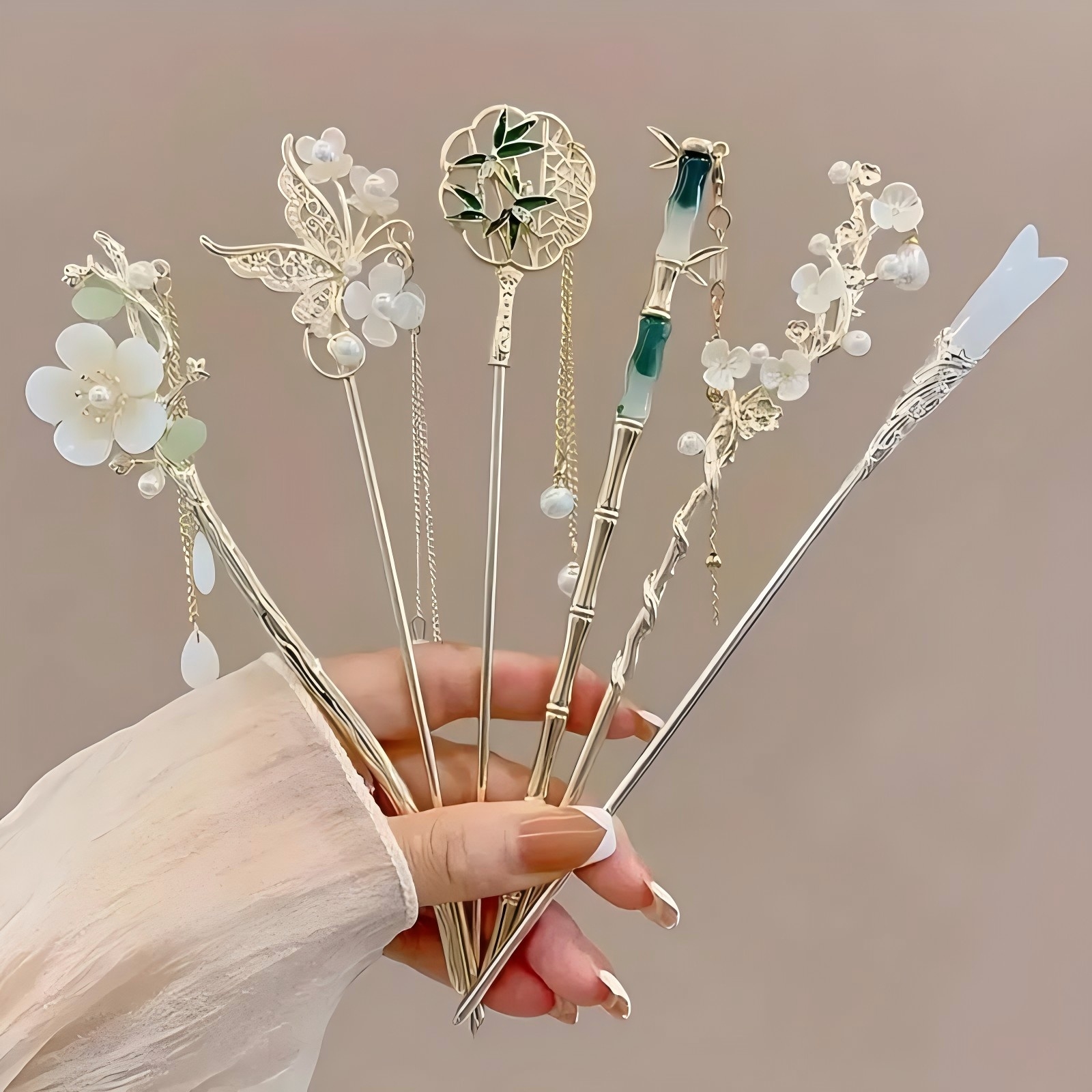 1/6pcs Elegant Chinese Style T – Hair Fork Stick recenzja i cena