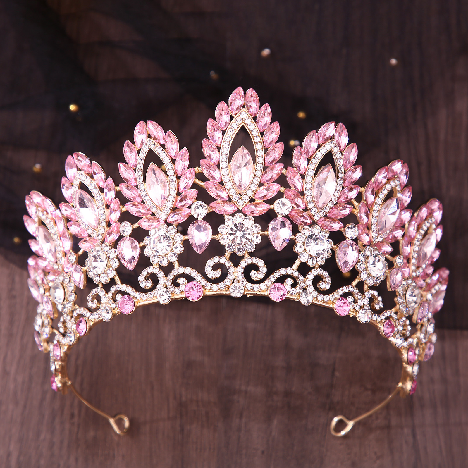 Royal Queen Pageant Crown Big  – Women Jewelry Accessories For Black Dress recenzja i cena