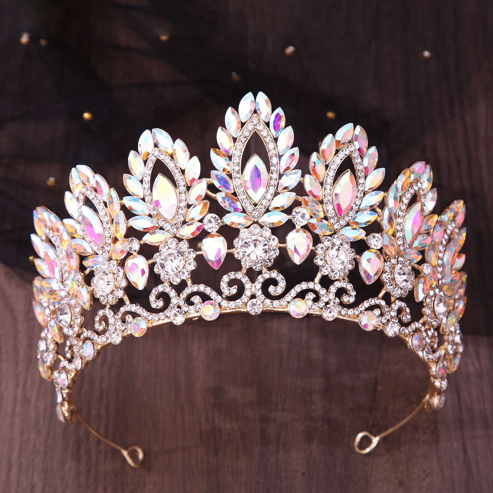 Royal Queen Pageant Crown Big  – Women Jewelry Accessories For Black Dress recenzja i cena