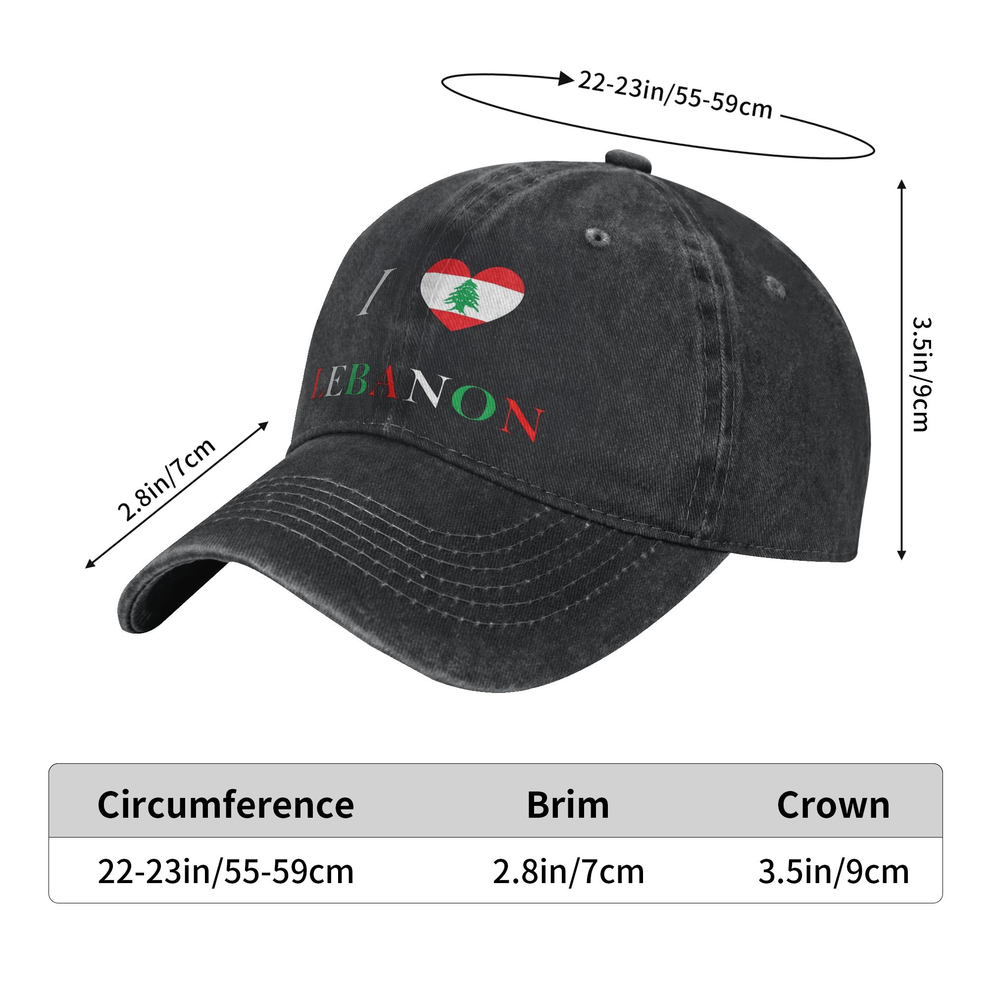 Lebanon Flag Heart Trucker Hat – Women Accessories Lebanon recenzja i cena