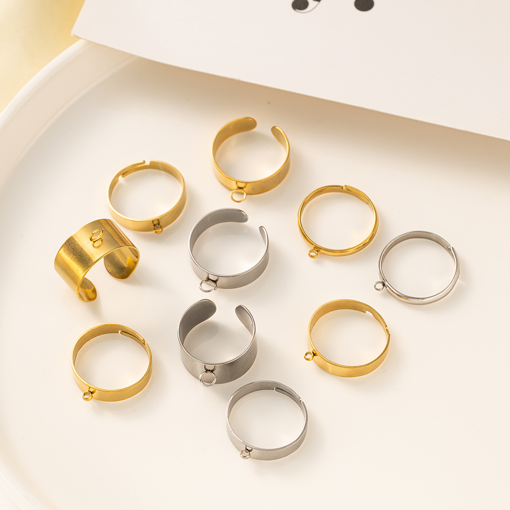 5pcs/Lot Stainless Steel Gold  – Women'S Accessories Rings recenzja i cena