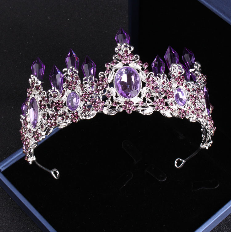 Noble Purple Crystal Bridal Je – Women Jewelry Accessories For Black Dress recenzja i cena